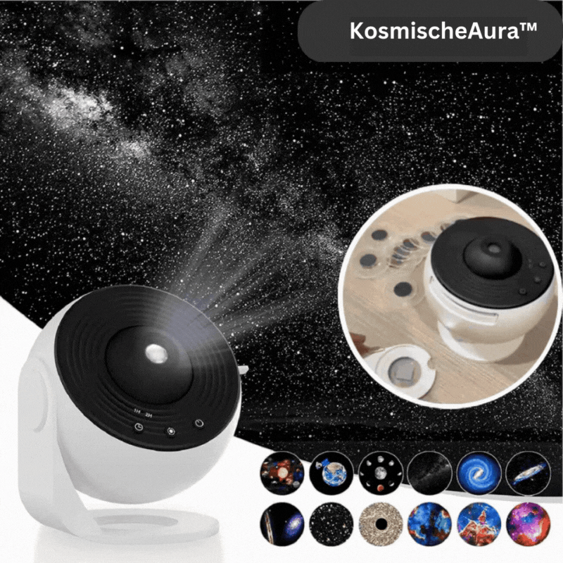 Sternenprojektor Nachtlicht mit 13 HD-Motiven | leise Stimmungsbeleuchtung mit Timer &amp; Fokus | Galaxy Licht für Zimmer