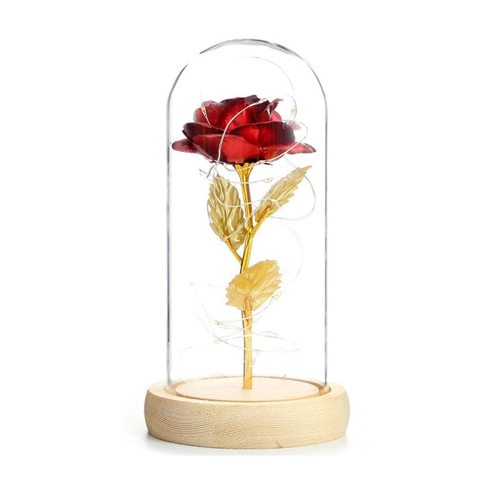 Artificial eternal rose LED light