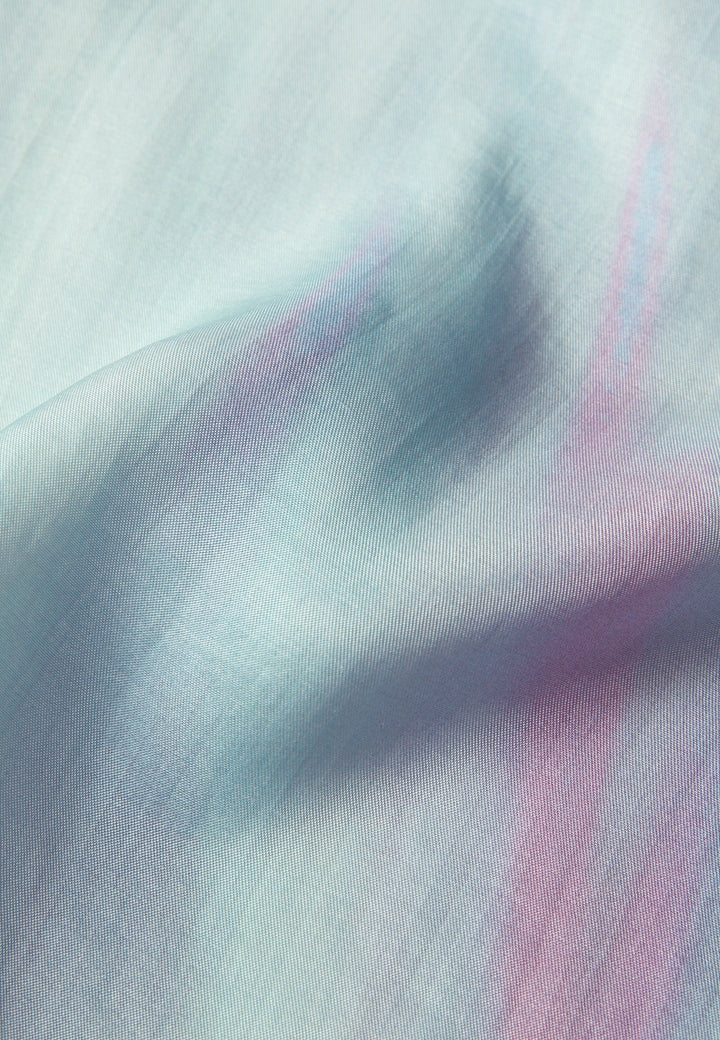 Kurzarmbluse | Cropped mit Umlegekragen und verdeckter Knopfleiste