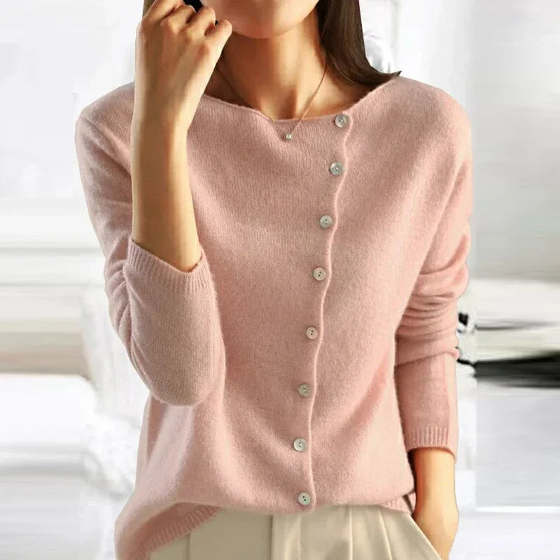 Damen Strickjacke aus weichem Feinstrick | Femininer Cardigan mit leichtem Tragegefühl für Herbst, Alltag und elegante Anlässe