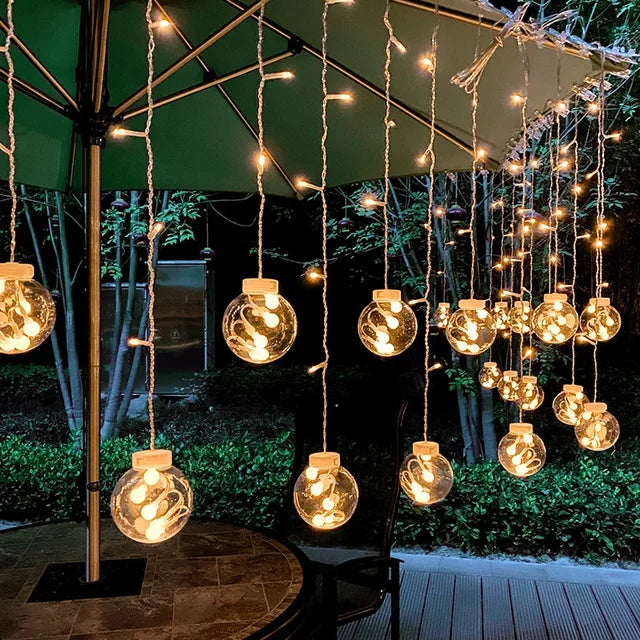 LED Lichterkette außen wasserdicht 3,5 x 1 m | Warmweißes Licht mit energiesparenden LEDs für Garten, Terrasse und Balkon