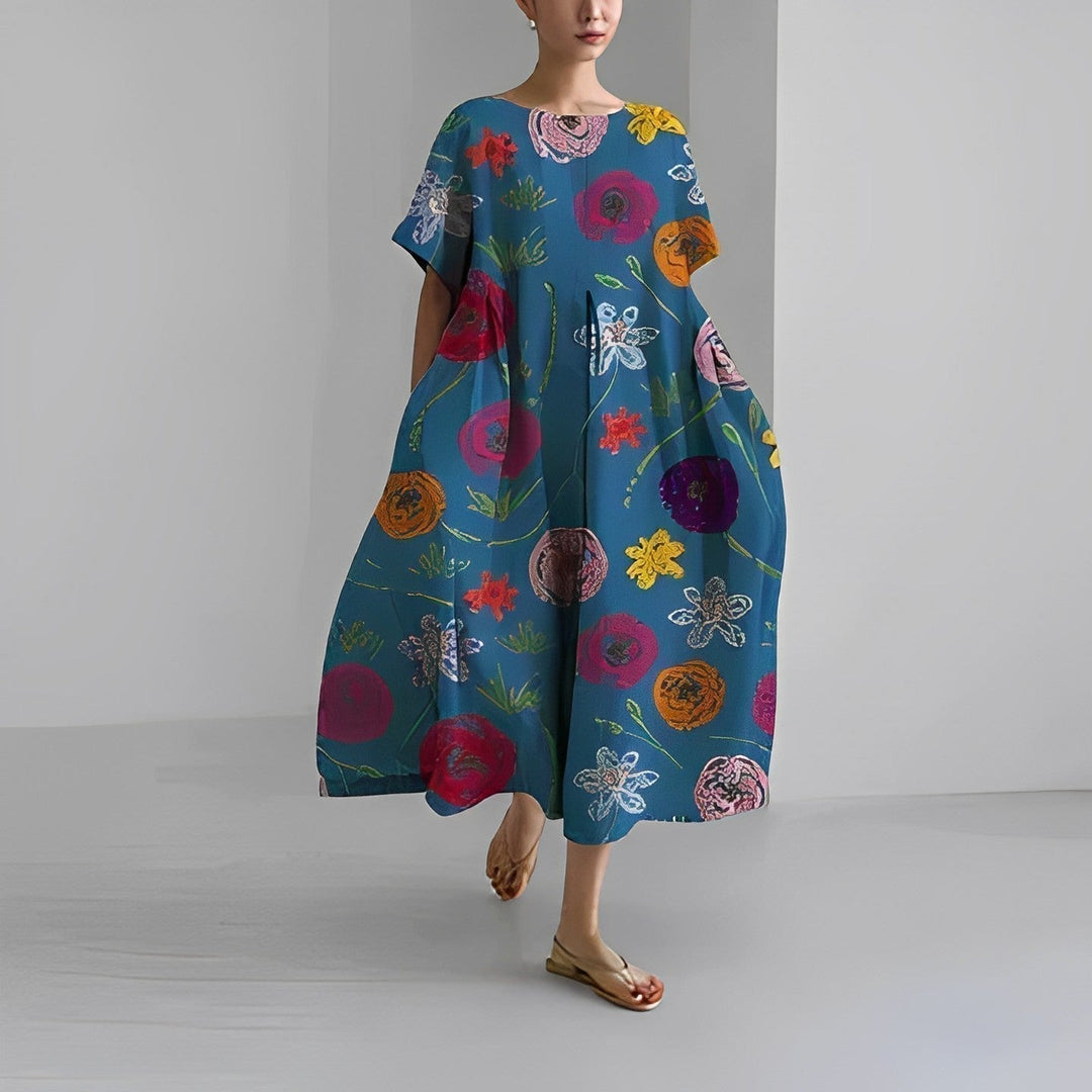 Amelia | Bohemian Blumen Damenkleid