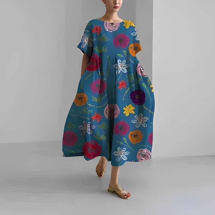 Amelia | Bohemian Blumen Damenkleid