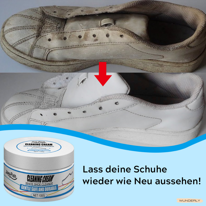 Sneaker Reiniger für Weiß &amp; Farbe | Tiefenreinigung gegen Schmutz &amp; Vergilbung | Schonende Formel, einfach anzuwenden, mit Applikator