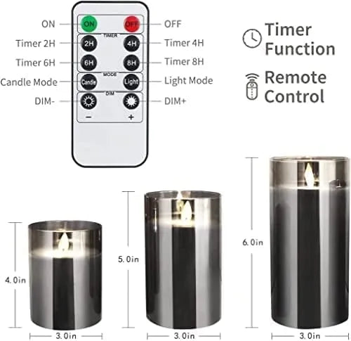 Flammenlose LED Kerze aus Sojawachs | Dekorative elektrische Kerze ohne offene Flamme | 1 Stück für Wohnraum und Tischdeko