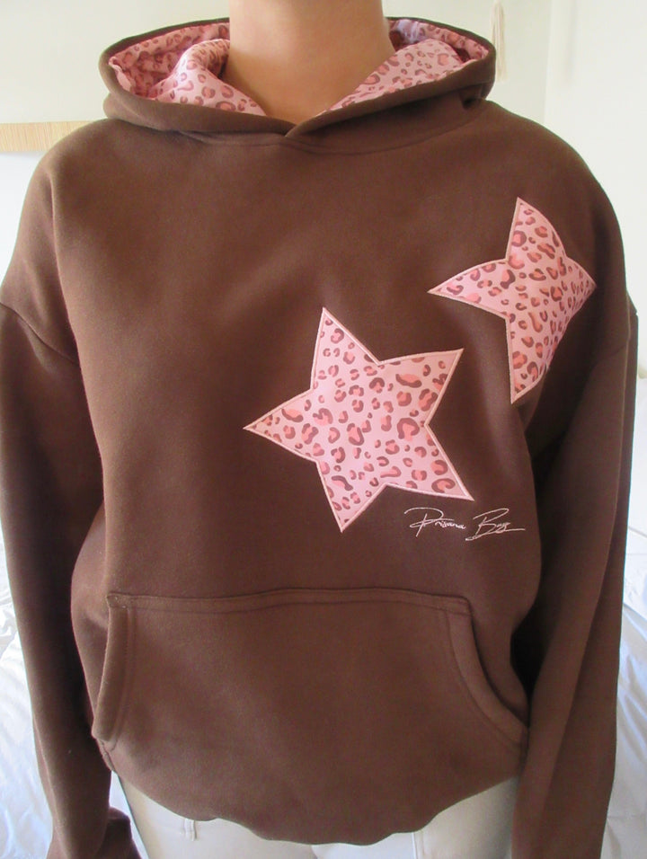 Unisex Hoodie mit Leoparden-Stern Print | Warmer, weicher Streetwear-Fit für Herbst &amp; Winter | Lässiger Look für Alltag &amp; Freizeit | Größen S–3XL