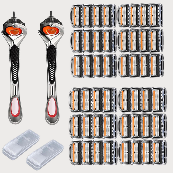 SharpEdge Rasierklingen-Set | Mehrschichtklingen für sanftes Gleiten | präzise Konturen &amp; glatte Rasur | 24er oder 48er Set
