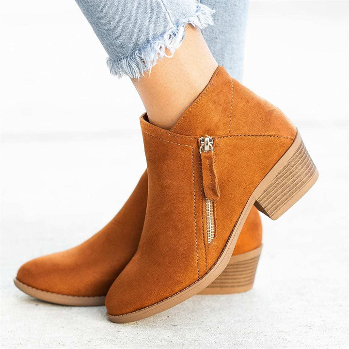 Damen Stiefel orthopädisch | Dolores | Kunstleder mit Fußunterstützung | Warmes Futter &amp; rutschfeste Sohle | Herbst &amp; Winter
