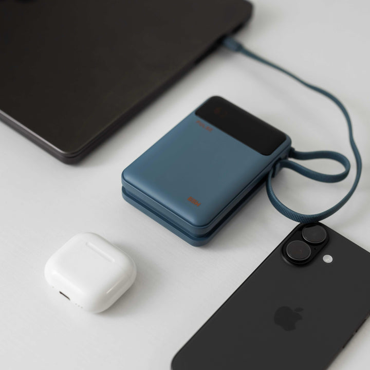 Powerbank 20.000 mAh | 65W Power Delivery mit integriertem USB-C-Kabel für Laptop, Tablet &amp; Smartphone