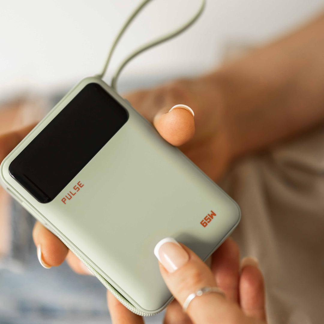Powerbank 20.000 mAh | 65W Power Delivery mit integriertem USB-C-Kabel für Laptop, Tablet &amp; Smartphone