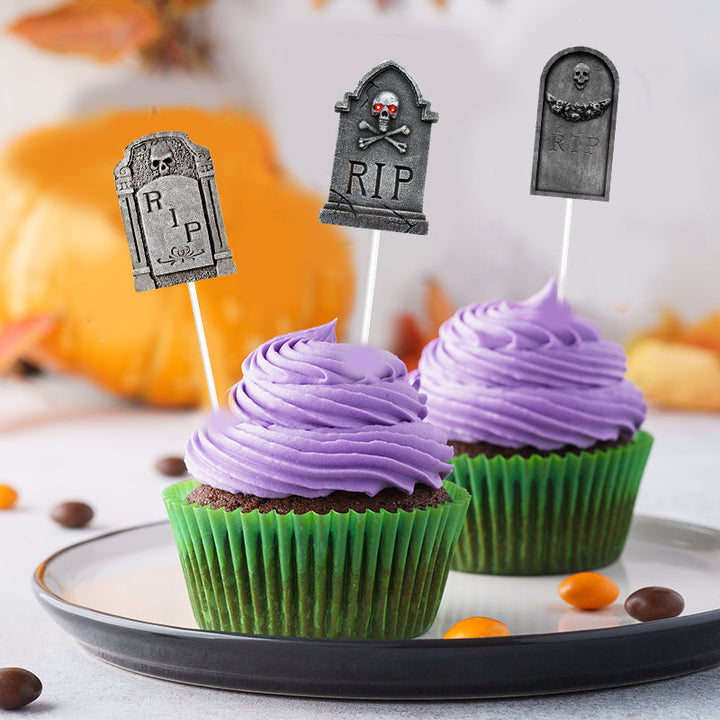 GespenstischeAufsätze™ Tombcake Halloween cupcake díszek