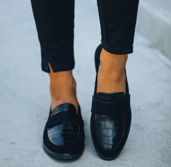 Damen Loafers mit gepolsterter Einlegesohle | Bequeme Slipper zum Hineinschlüpfen | Größen 35-43