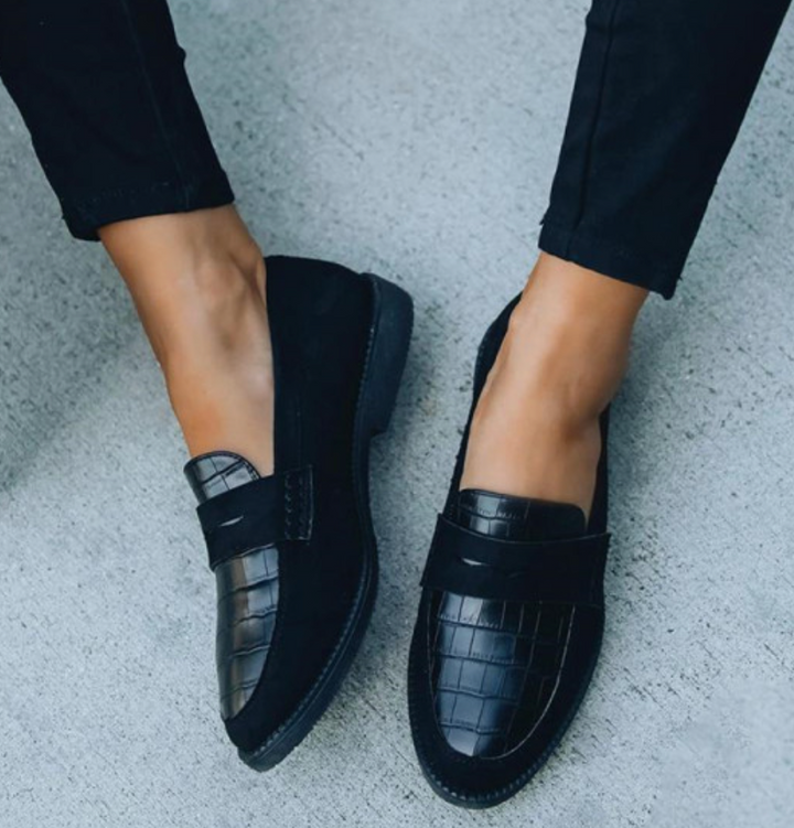 Damen Loafers mit gepolsterter Einlegesohle | Bequeme Slipper zum Hineinschlüpfen | Größen 35-43
