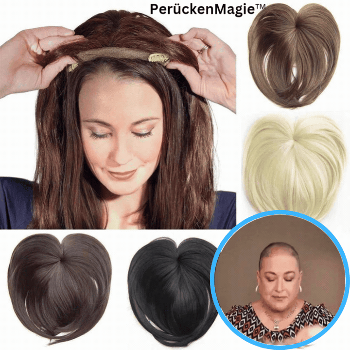 Clip-on Kurzhaar-Perücke zum Aufsetzen | Natürliches Finish, schnell gestylt | Bequem &amp; sicher, für alle Haartypen | 1+1 gratis