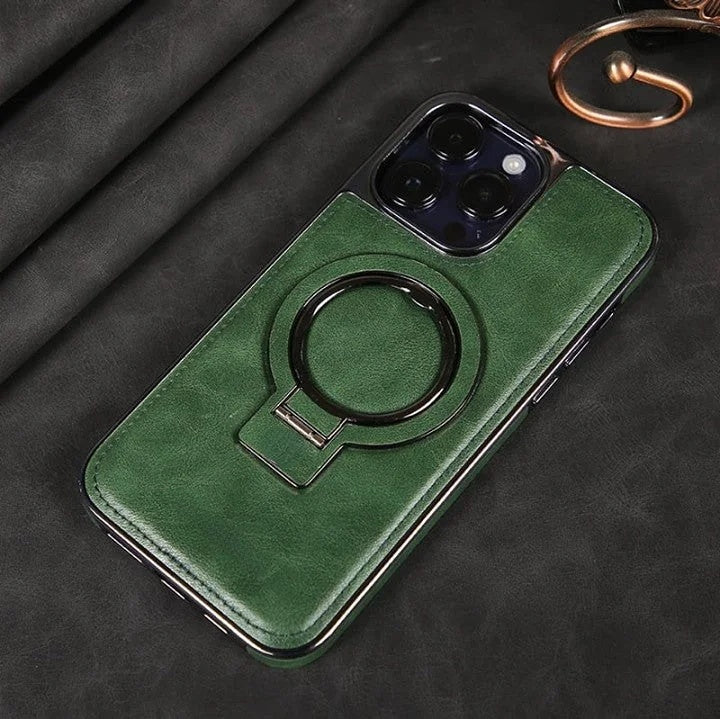 Puzdro na iPhone | Klasické kožené puzdro s magnetickou funkciou | Funkcia stojana a ochrana kamery