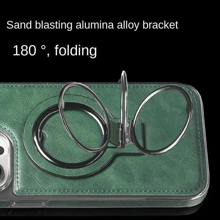Puzdro na iPhone | Klasické kožené puzdro s magnetickou funkciou | Funkcia stojana a ochrana kamery