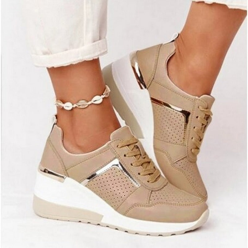 Damen Sneaker Bequem &amp; Modisch | Alltagsschuhe mit Dämpfung &amp; Rutschfester Sohle | Leichte Freizeitschuhe für Jeden Tag
