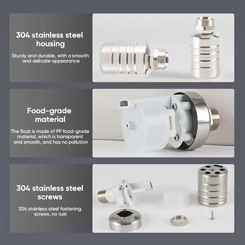 Mini valve flotteur en acier inoxydable | Régulation automatique de l&