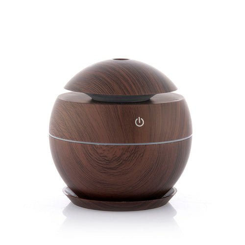 Mini Aroma Diffusor | 130 ml Ultraschall-Duftdiffusor mit LED-Licht und USB-Anschluss