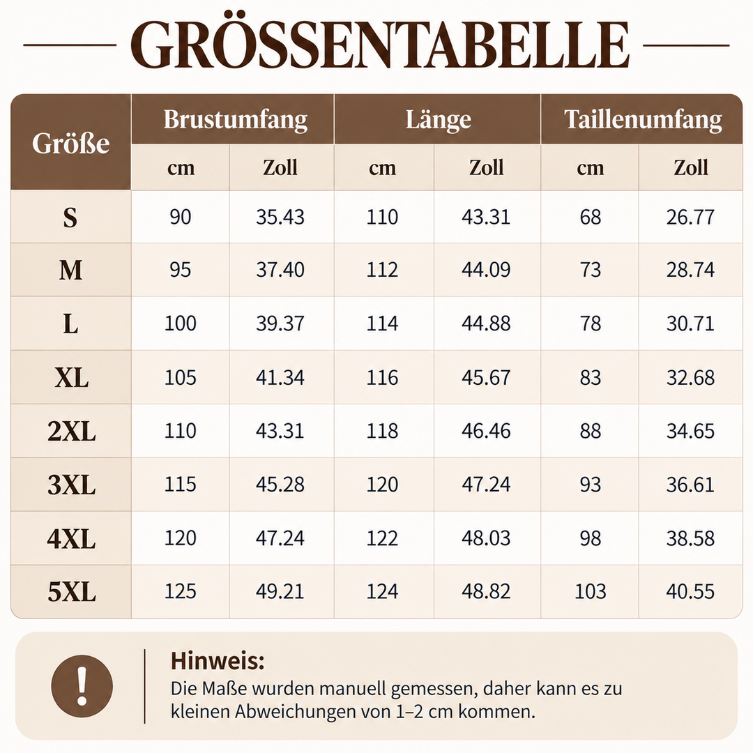 Dirndl Midi Damen | Elegantes Leinen-Dirndl mit 70 cm Rocklänge, Knöpfen und schimmernder Schürze