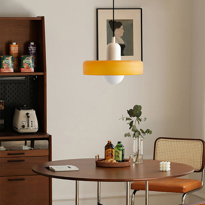 Pendant lamp made of metal &amp; glass with stained glass look | Ø25/Ø35 cm, G9 socket | Adjustable suspension | Crystal look