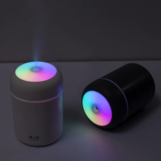 Ultraschall-Luftbefeuchter 300 ml | Leiser Luftbefeuchter mit LED-Ambientebeleuchtung und automatischer Abschaltung