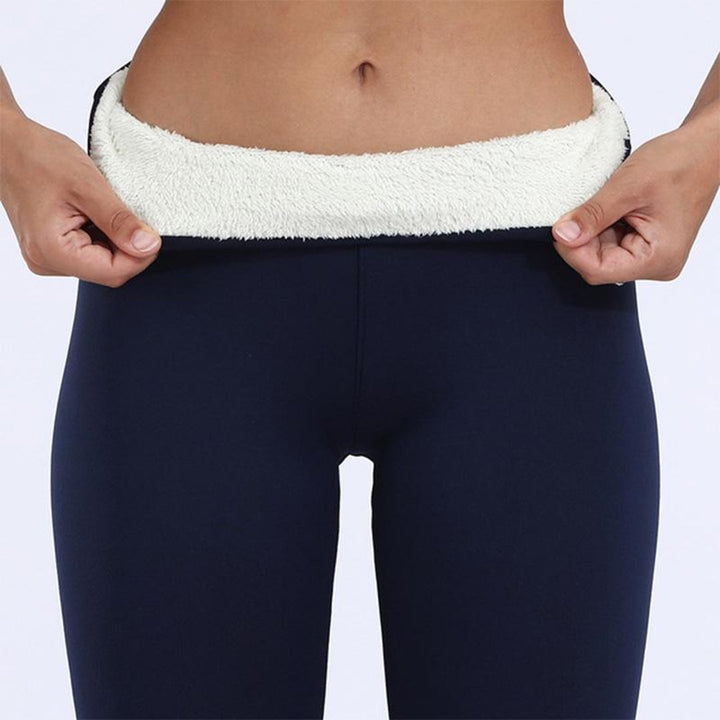 Damen Thermo Leggings gefüttert | Warme Winterleggings mit hohem Bund und Stretch für Fitness, Outdoor und Alltag