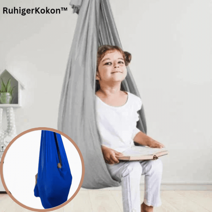 Kinder Therapieschaukel für Sensorik | Beruhigende Schaukelbewegung für Fokus &amp; Entspannung | Robuster Stoff | 100×280 cm