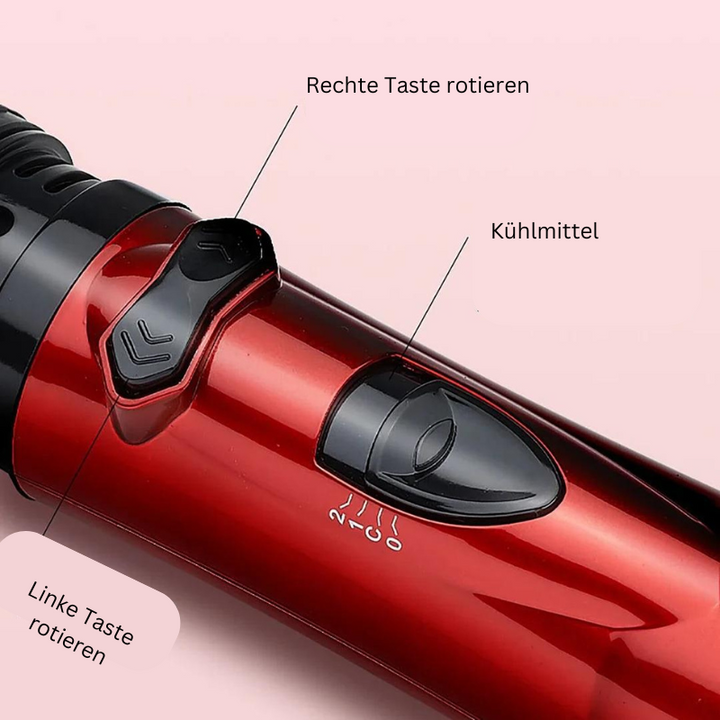 3-in-1 Rotierende Heißluftbürste | Trocknen, Glätten &amp; Locken | 1000W, 3 Hitzestufen, 2 Geschwindigkeiten, 2 Aufsätze