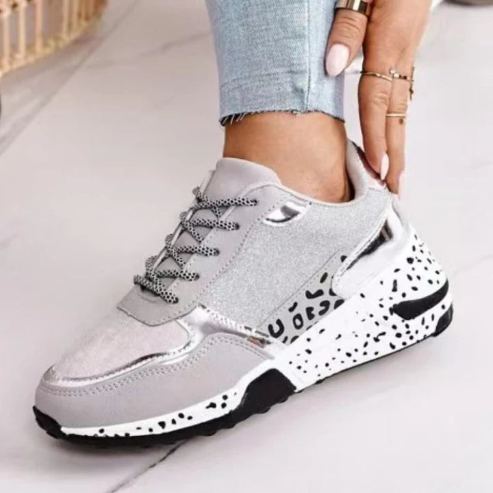 Orthopädische Damen Sneaker | Bequeme Turnschuhe mit Dämpfung, Komfort-Einlegesohle &amp; rutschfester Gummisohle