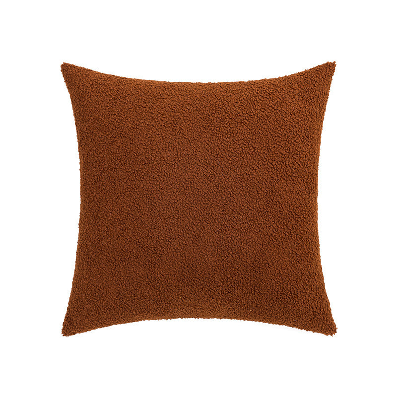 Kuschelkissen mit Teddyfleece-Bezug | Weiches Dekokissen mit Polyesterfüllung und Reißverschluss für Sofa, Sessel und Bett