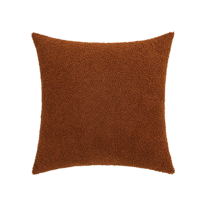 Kuschelkissen mit Teddyfleece-Bezug | Weiches Dekokissen mit Polyesterfüllung und Reißverschluss für Sofa, Sessel und Bett