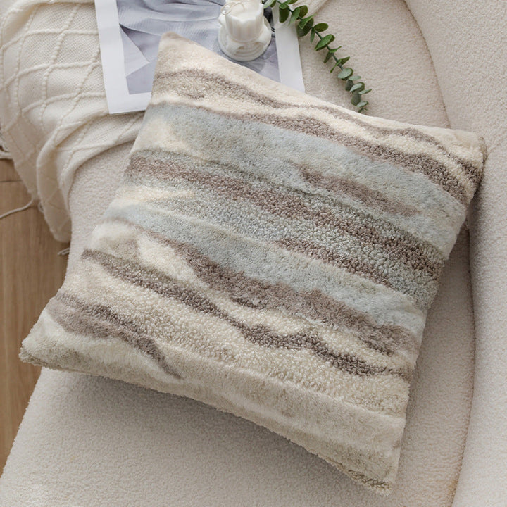 Teddyfell Kuschelkissen mit weicher Füllung | Flauschiges Wohnkissen mit strukturierter Oberfläche für Sofa, Sessel und Schlafzimmer