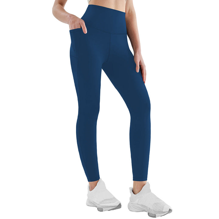 Damen Sport Leggings mit hoher Taille | Stretch-Leggings mit Seitentaschen und elastischem Bund für Fitness, Yoga und Laufen