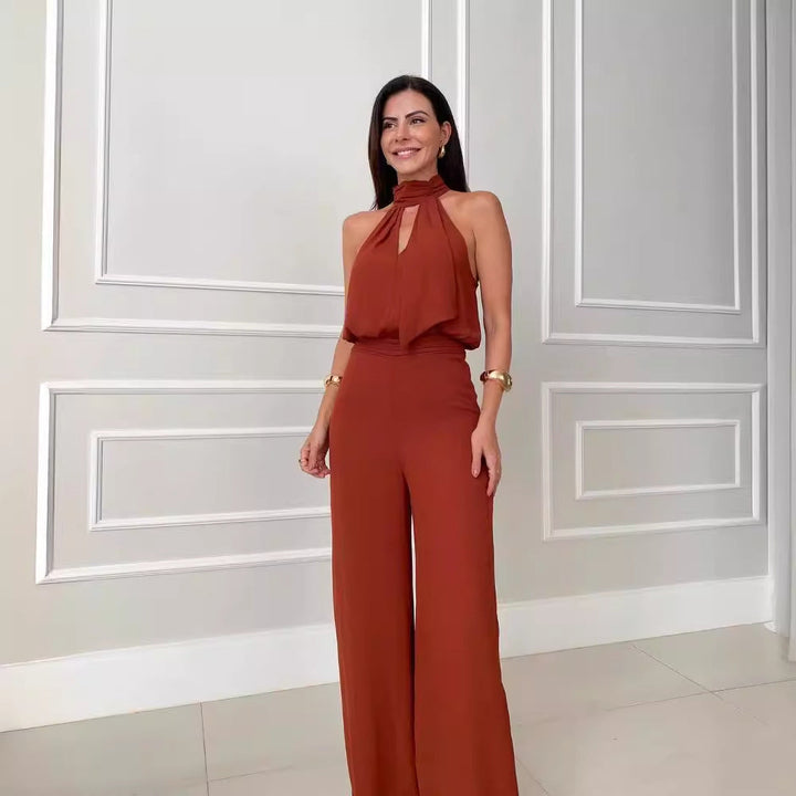 Damen Sommer-Jumpsuit im minimalistischen Design | Vielseitiger Zweiteiler-Look | Leichtes Outfit für warme Tage