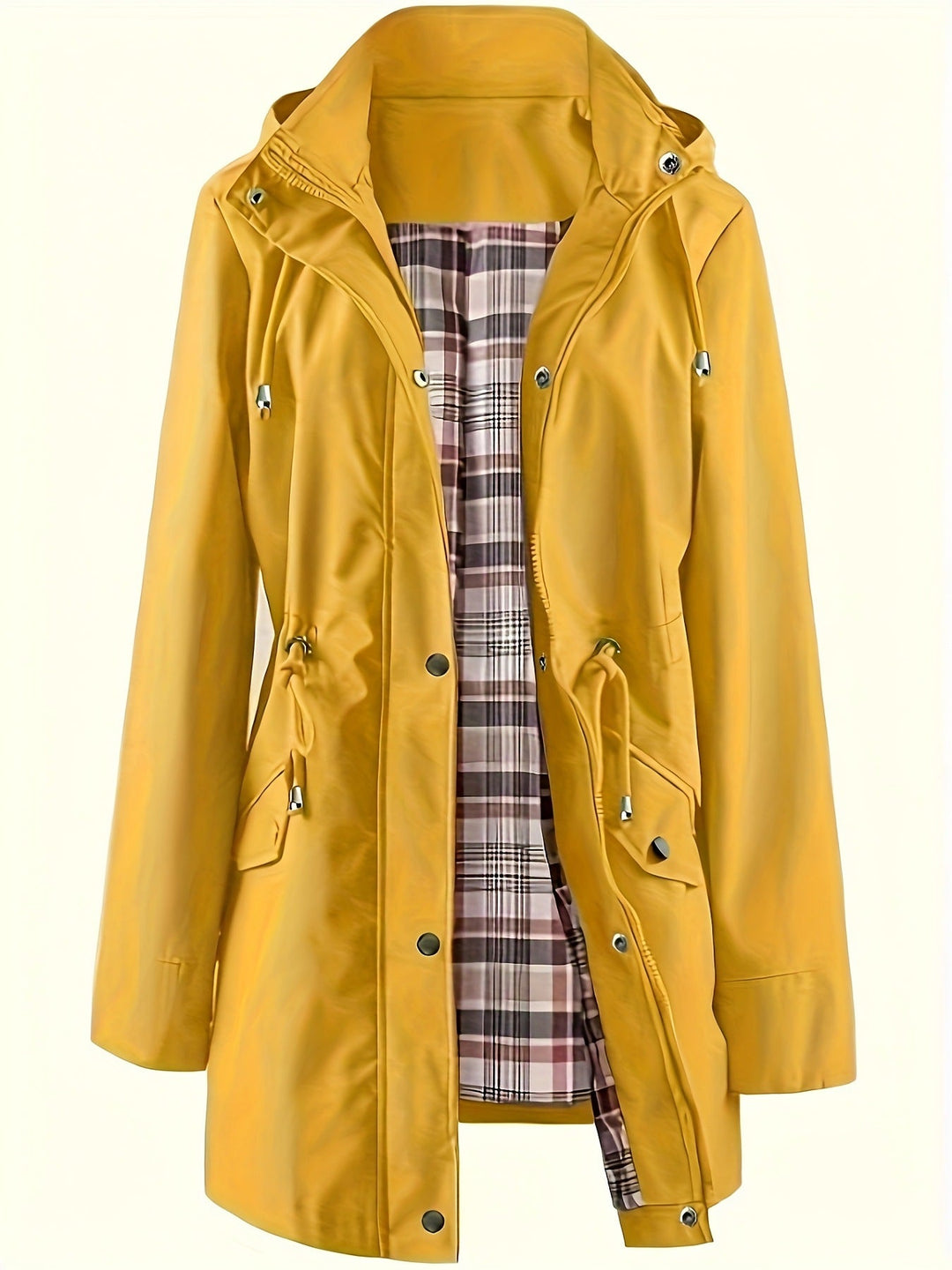 Damen Winterjacke lang mit Reißverschluss | Warme Jacke mit praktischen Taschen und bequemer Passform für Alltag und Freizeit