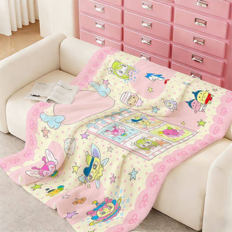 Cartoon Kuscheldecke | Weiche Plüschdecke mit verspieltem Cartoon-Muster für Sofa, Schlafzimmer, Filmabende und Kinder