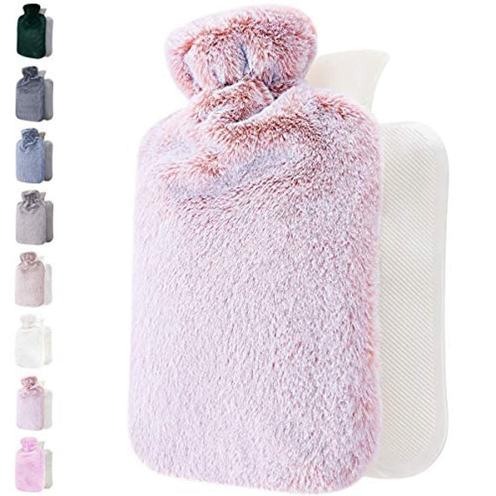 Plüsch Wärmflasche mit Bezug | Weiche Wärmflasche mit langanhaltender Wärmespeicherung für Bett, Sofa und kalte Abende