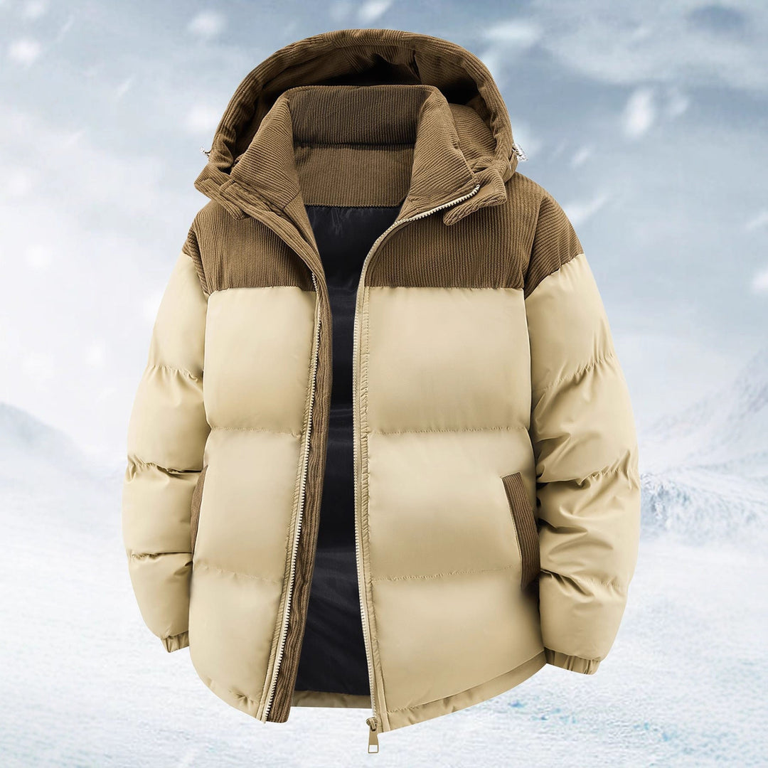 Damen Winterjacke wasserabweisend | Warm gefütterte Jacke mit abnehmbarer Kapuze, lockerem Schnitt und Reißverschlusstaschen