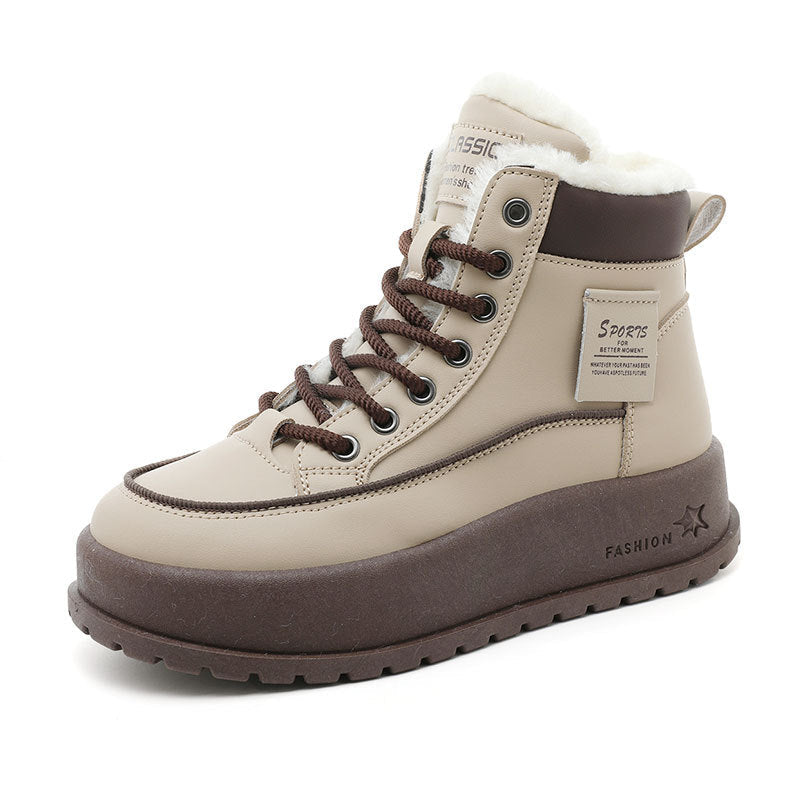 Damen Winterstiefel mit Flauschfutter | Warme Stiefel mit rutschfester Sohle und bequemer Passform für kalte Tage