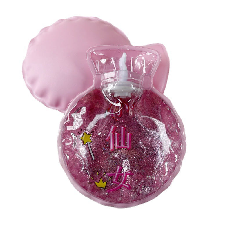 Kawaii Wärmflasche mit Stoffbezug | Weiche Wärmflasche mit niedlichem Motiv für Bauch, Rücken und kalte Füße | Für Zuhause und Reisen