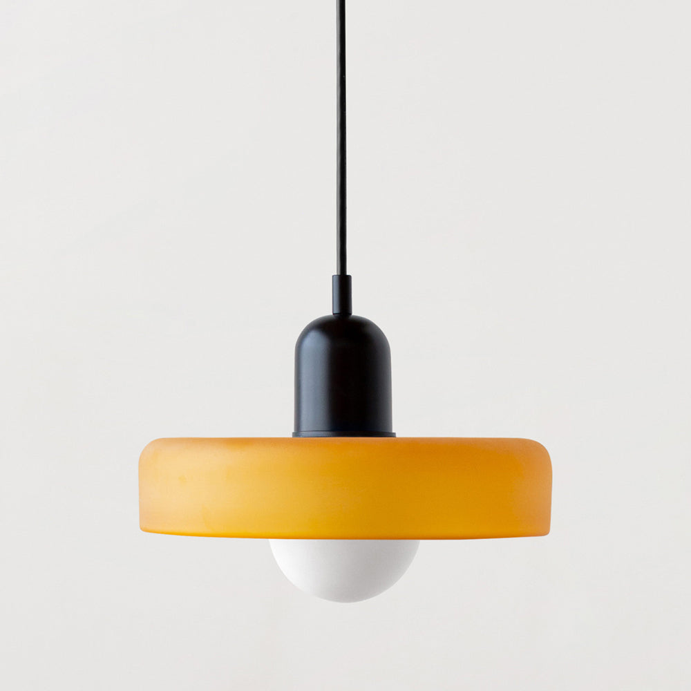 Pendant lamp made of metal &amp; glass with stained glass look | Ø25/Ø35 cm, G9 socket | Adjustable suspension | Crystal look