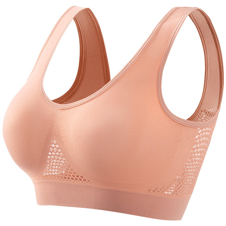 Soutien-gorge de sport sans armatures avec mesh respirant | sans coutures &amp; invisible sous les vêtements | maintien fort &amp; confort | lot de 2