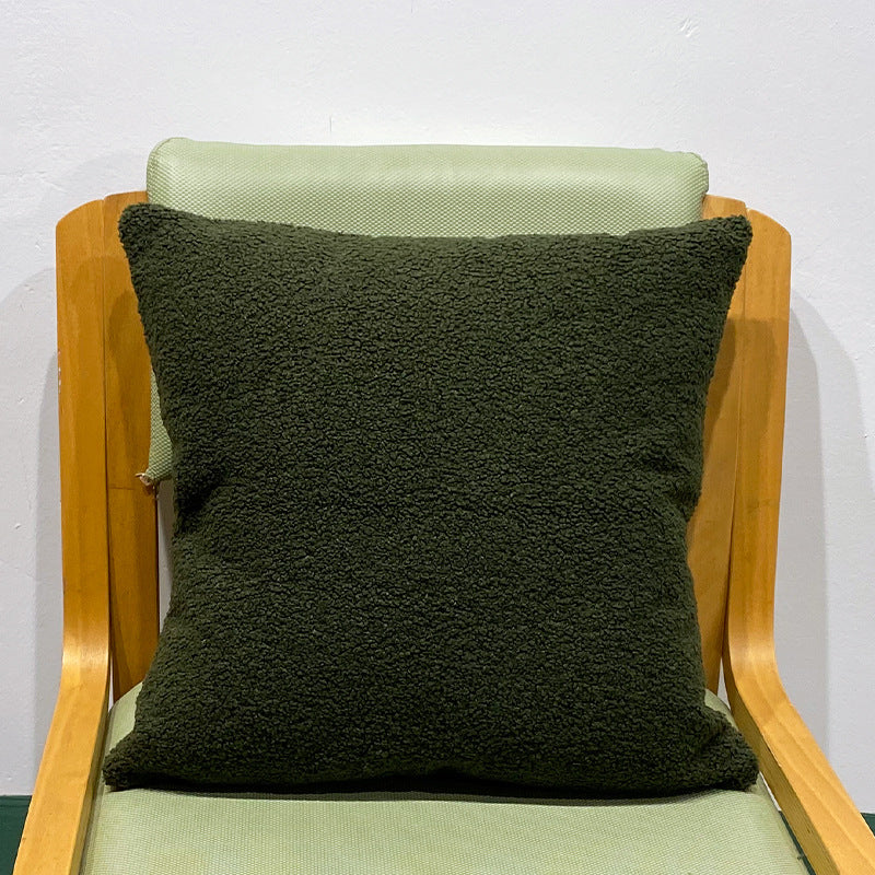 Kuschelkissen mit Teddyfleece-Bezug | Weiches Dekokissen mit Polyesterfüllung und Reißverschluss für Sofa, Sessel und Bett