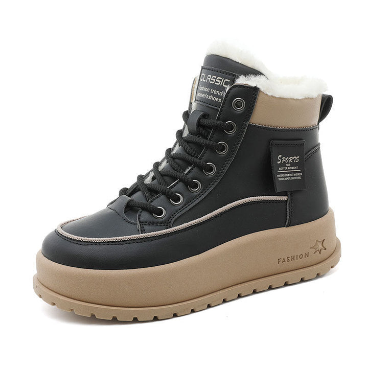 Damen Winterstiefel warm gefüttert | Bequeme Winterboots mit flauschigem Innenfutter und rutschfester Sohle für kalte Tage