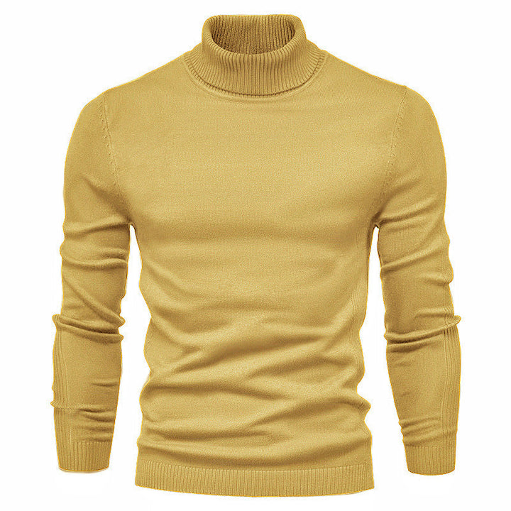 Herren Rollkragenpullover aus 100% Wolle | Warmer Wollpullover mit Rippstrickbündchen für Büro, Freizeit und kalte Tage