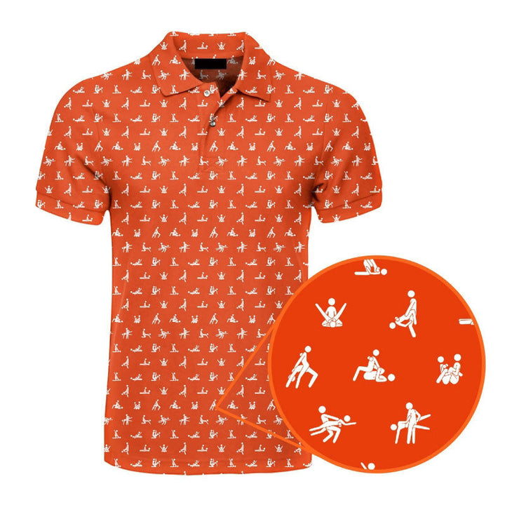 Herren Poloshirt mit Print | Atmungsaktives Stretch Polo im Slim Fit | Freizeitshirt für Alltag, Urlaub &amp; Freizeit