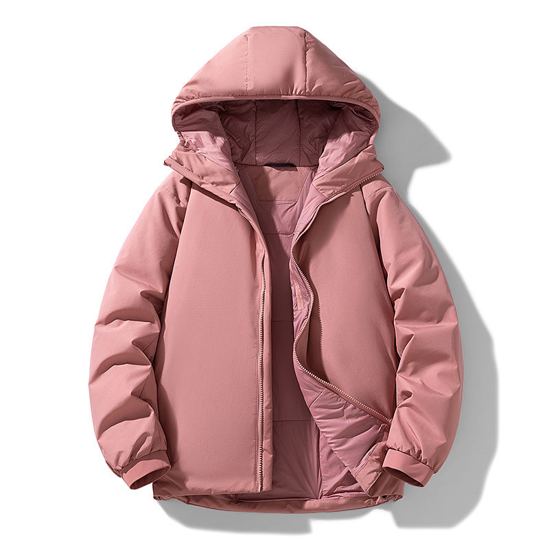 Herren Thermo Winterjacke mit Kapuze | Gefütterte winddichte Jacke mit wasserabweisender Shell und elastischen Bündchen