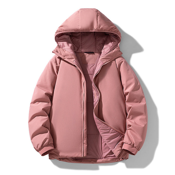 Herren Thermo Winterjacke mit Kapuze | Gefütterte winddichte Jacke mit wasserabweisender Shell und elastischen Bündchen