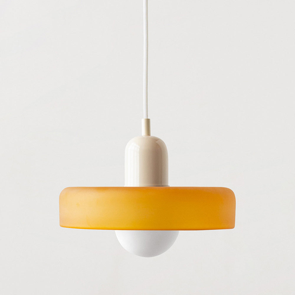 Pendant lamp made of metal &amp; glass with stained glass look | Ø25/Ø35 cm, G9 socket | Adjustable suspension | Crystal look